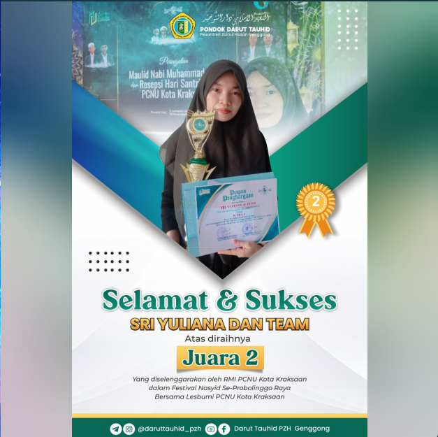 "Prestasi Santri Darut Tauhid dalam Lomba Nasyid bergengsi"